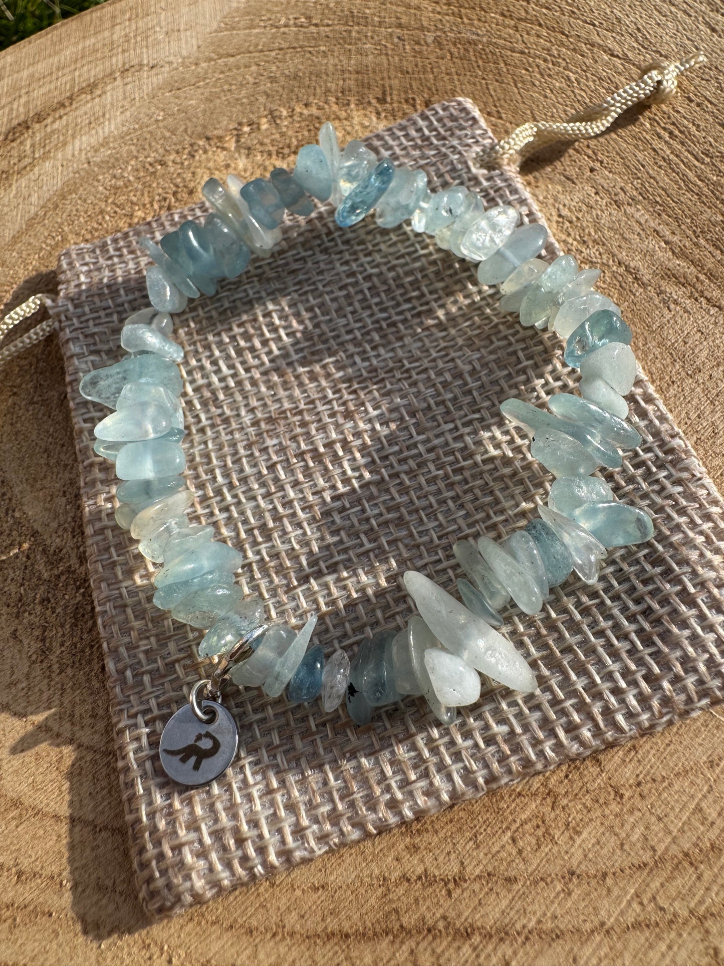 Aquamarine Chip Bracelet