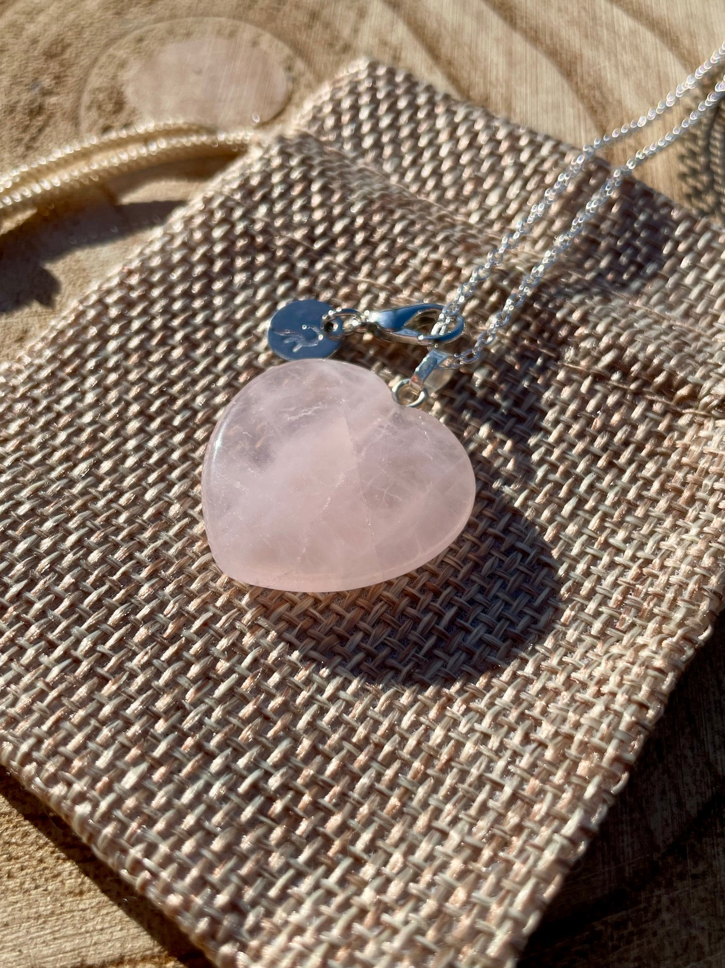 Rose Quartz Heart Necklace