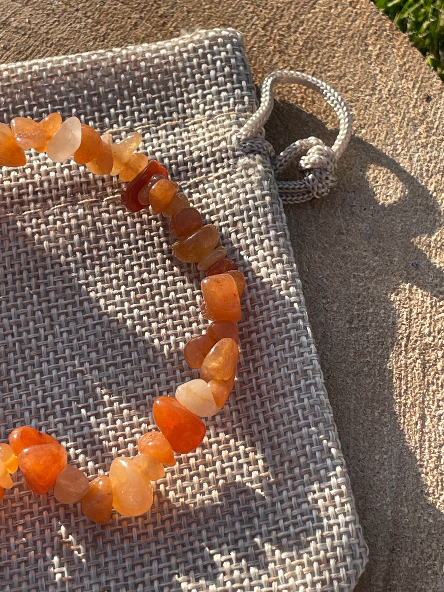 Red Adventurine Chip Bracelet
