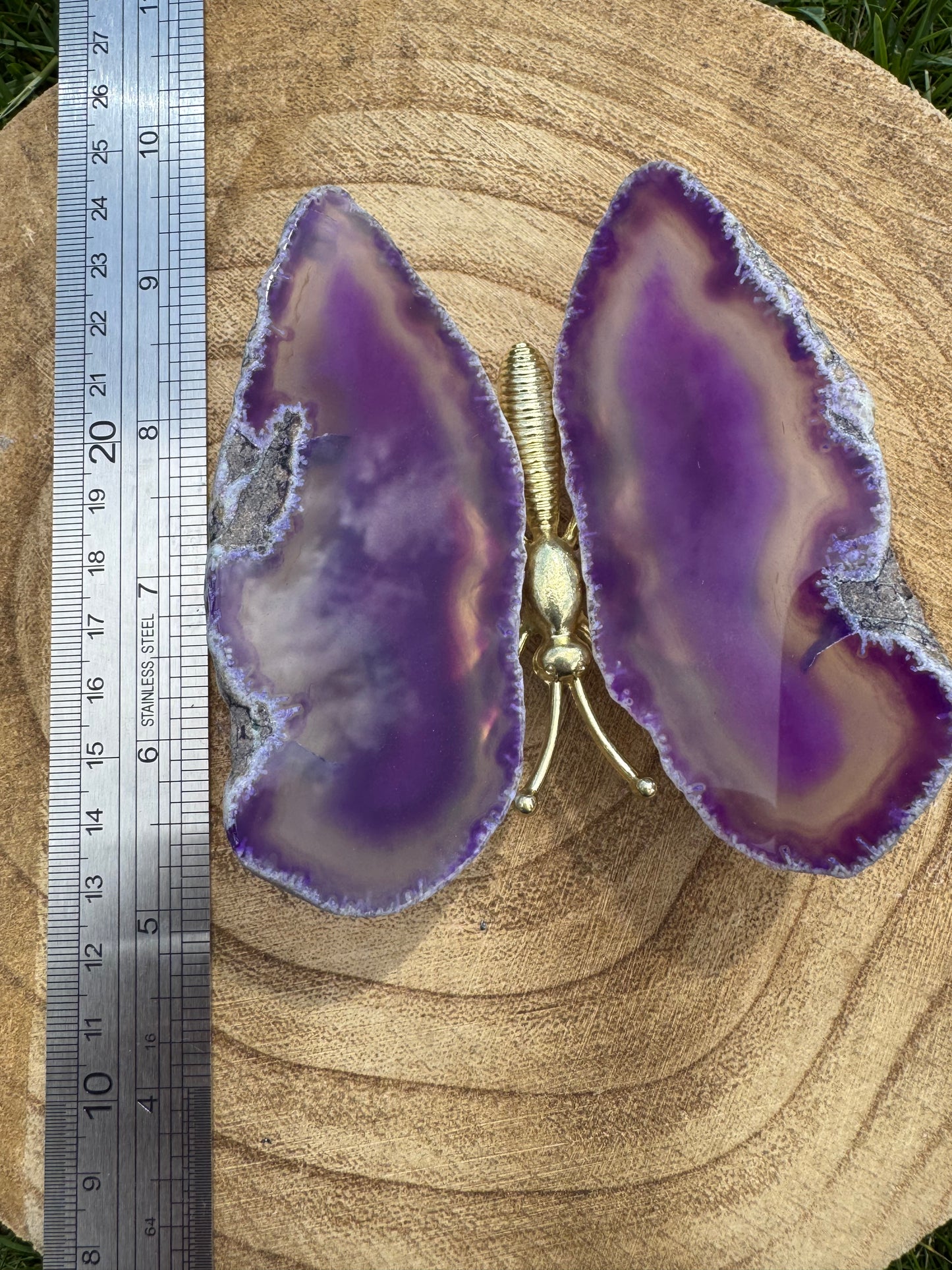 Agate Butterfly Purple
