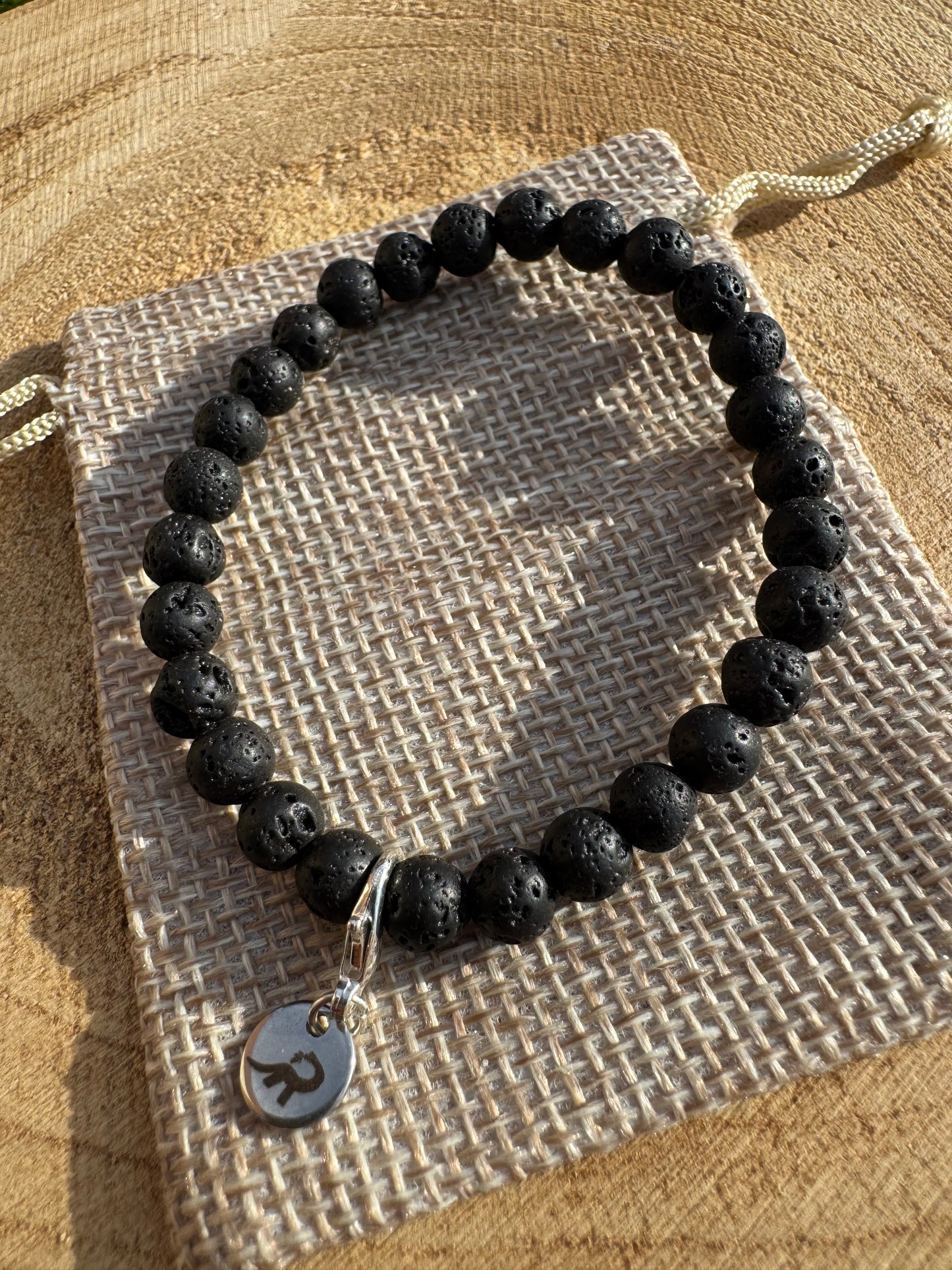 Lava stone Chip Bracelet