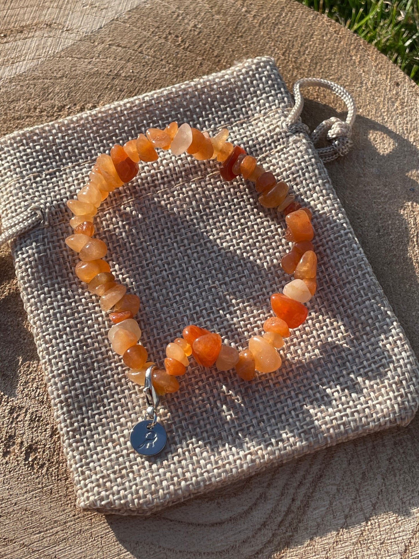 Red Adventurine Chip Bracelet