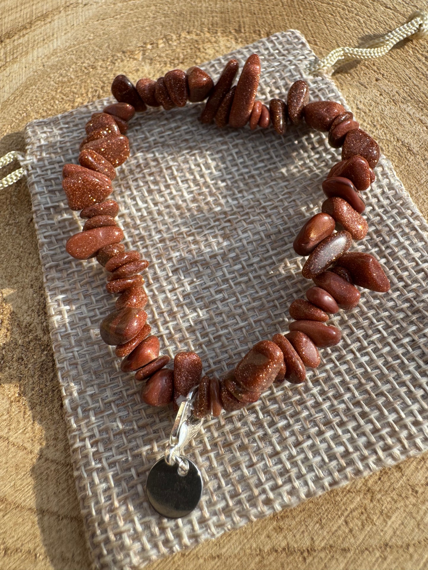 GoldStone Chip Bracelet