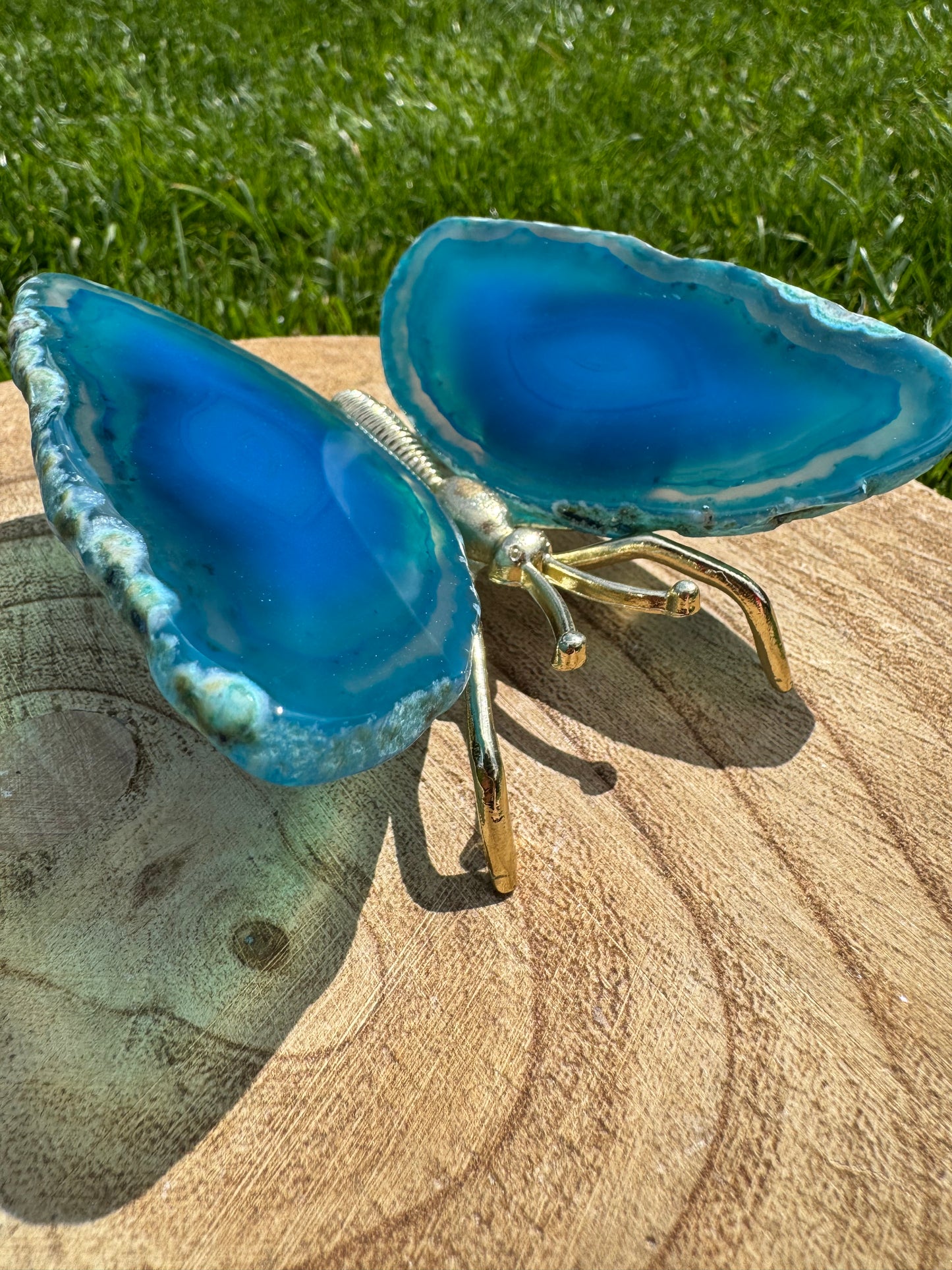 Agate Butterfly Blue