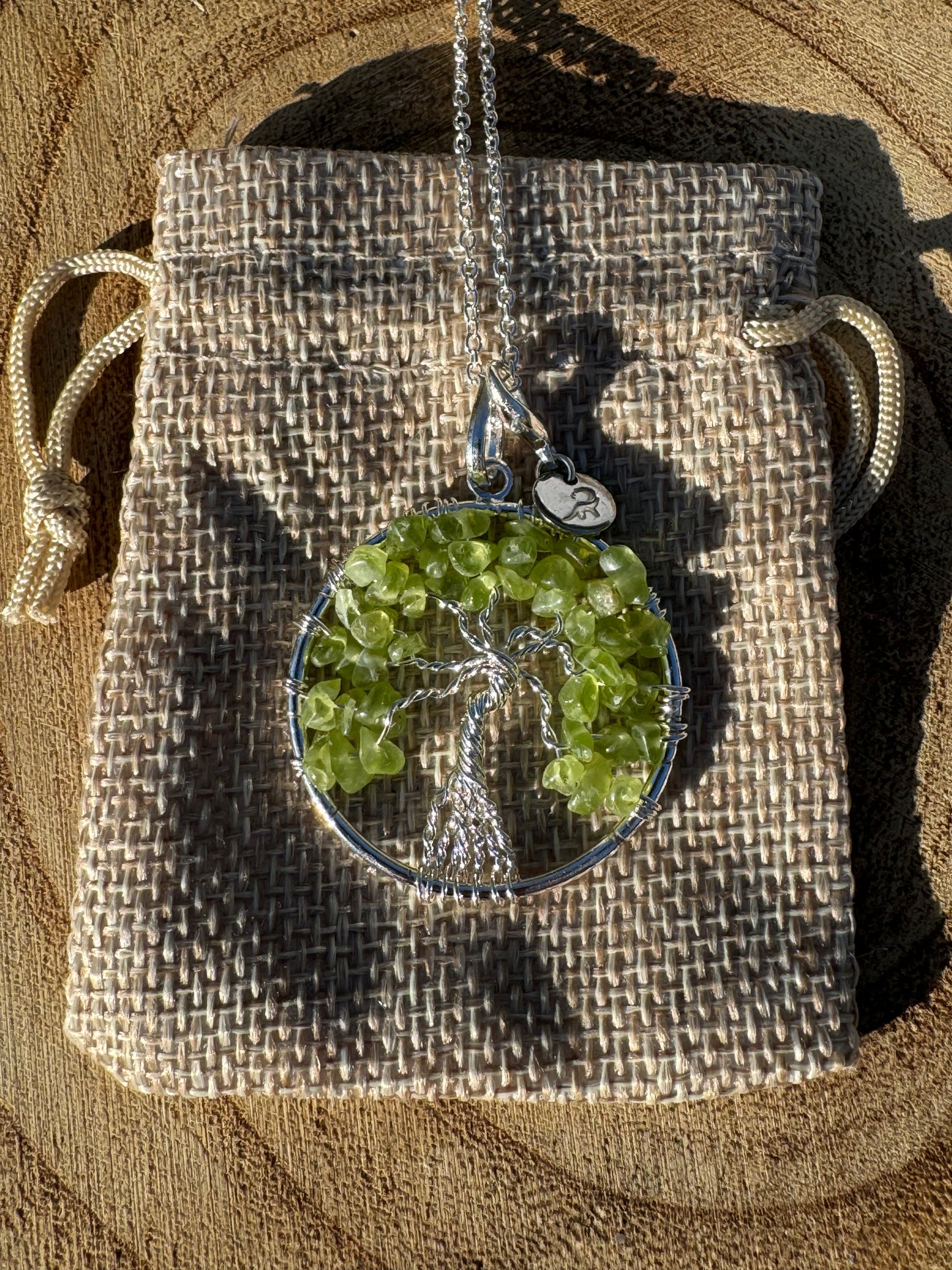 Peridot Tree Of Life Necklace