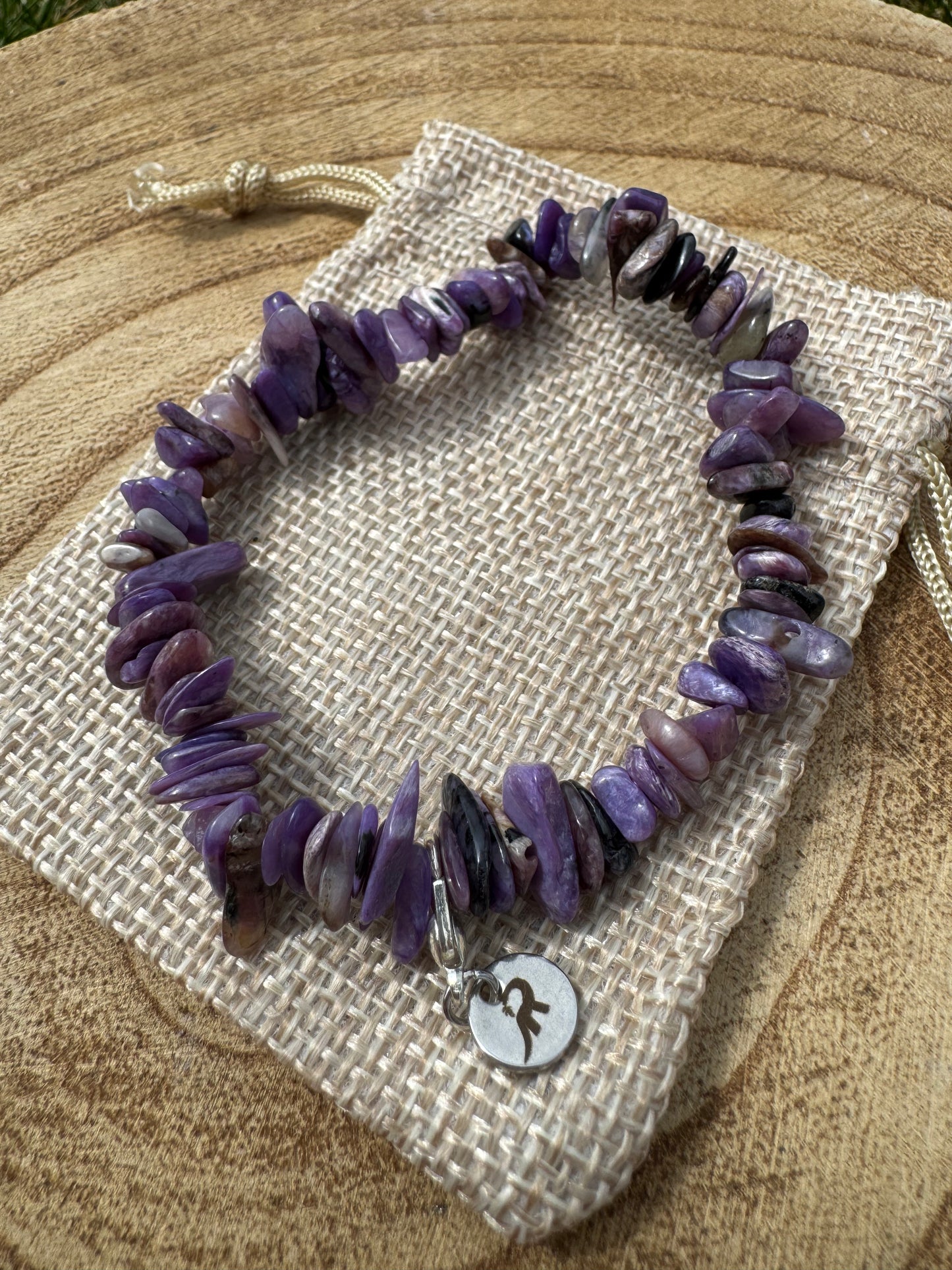 Charoite Chip Bracelet
