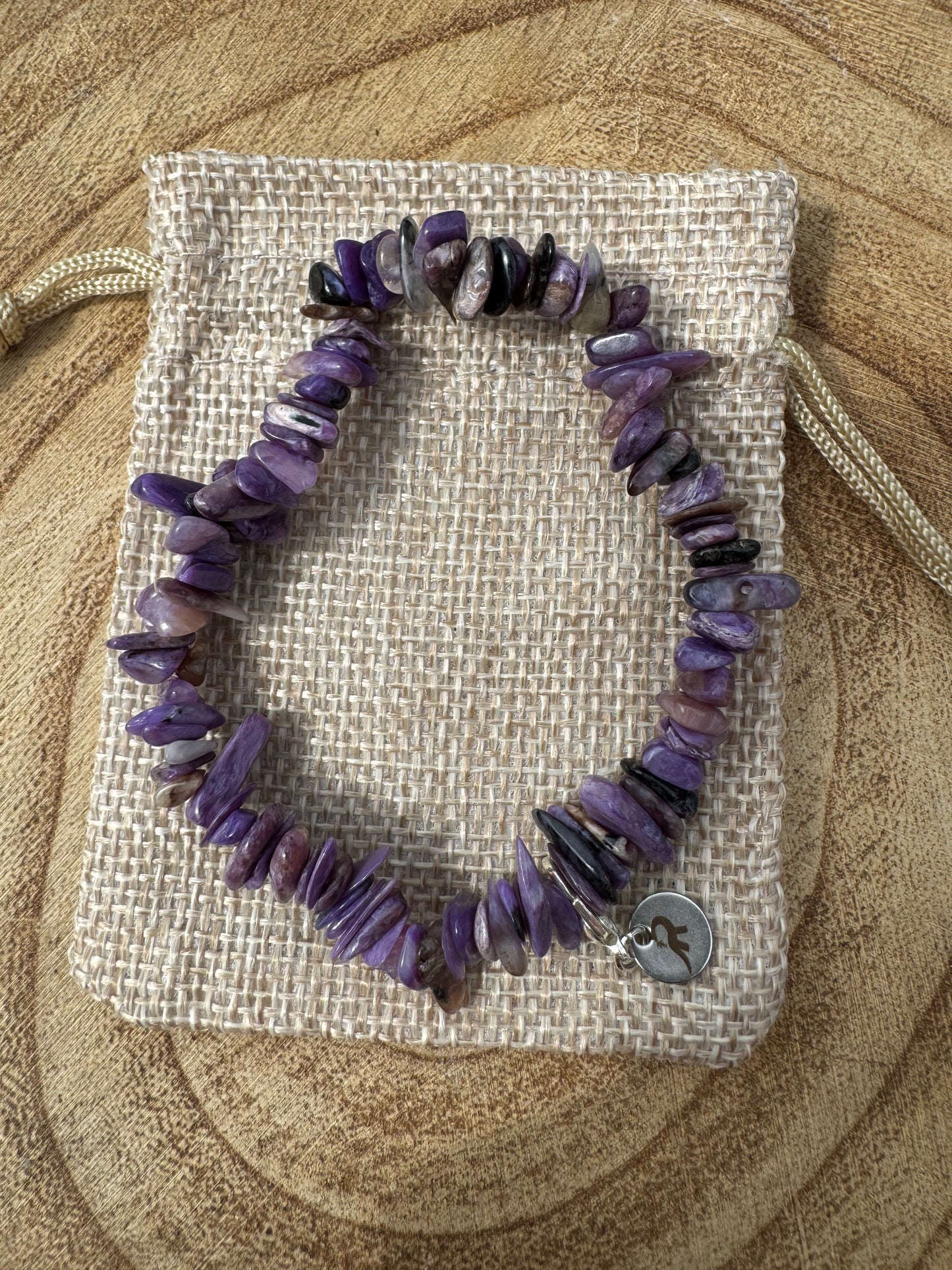 Charoite Chip Bracelet