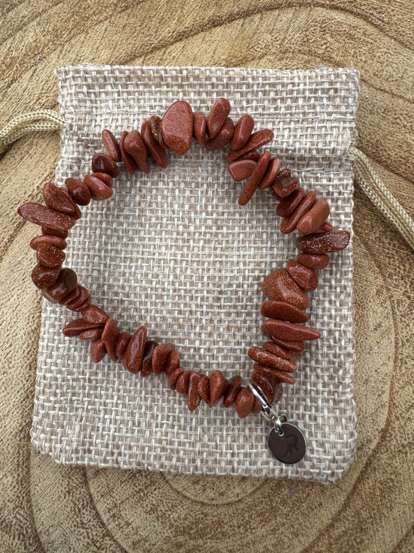 GoldStone Chip Bracelet