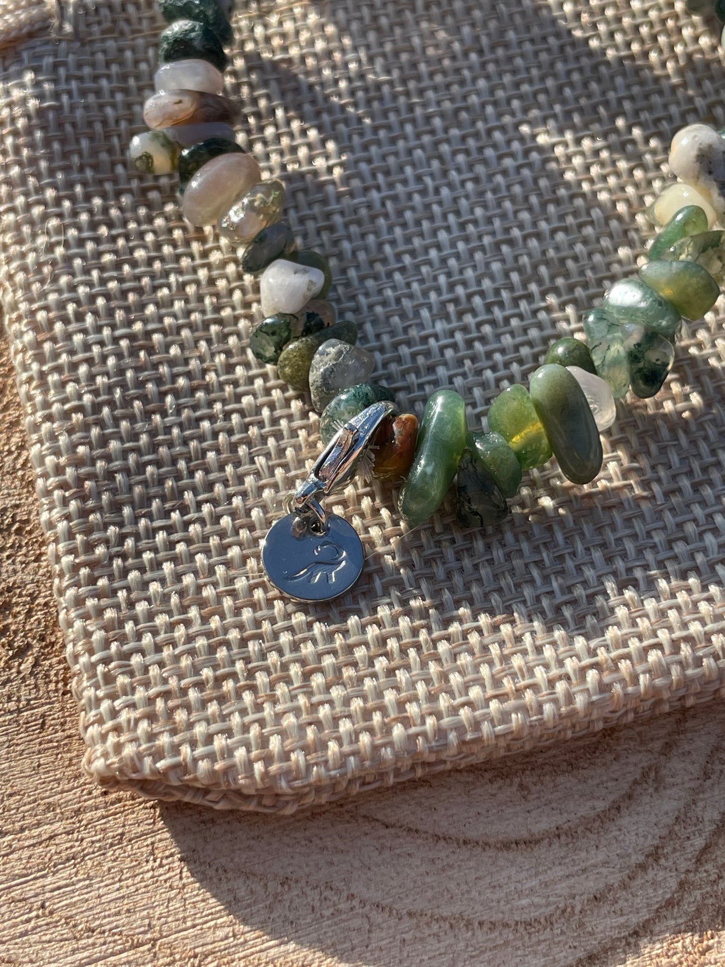 Green moss Chip Bracelet