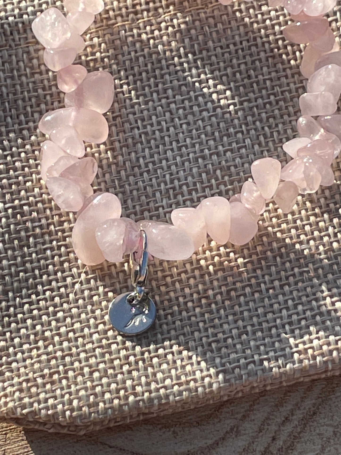 Rose Quartz Chip Bracelet