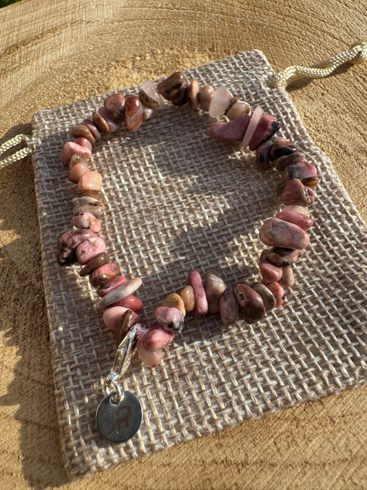 Rhodocrosite Chip Bracelet
