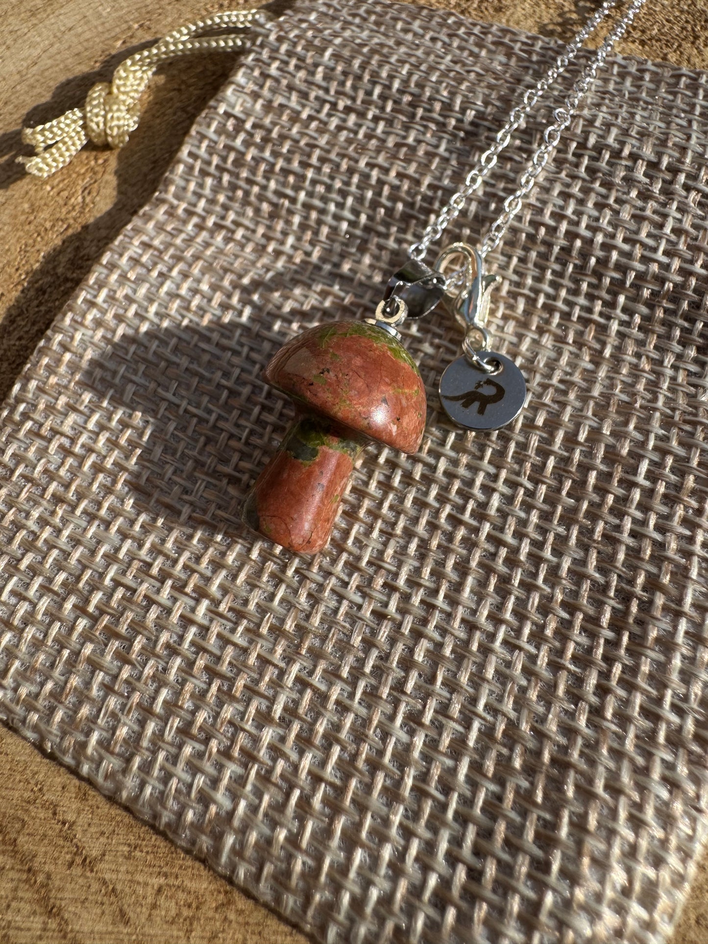 Unakite Mushroom Necklace
