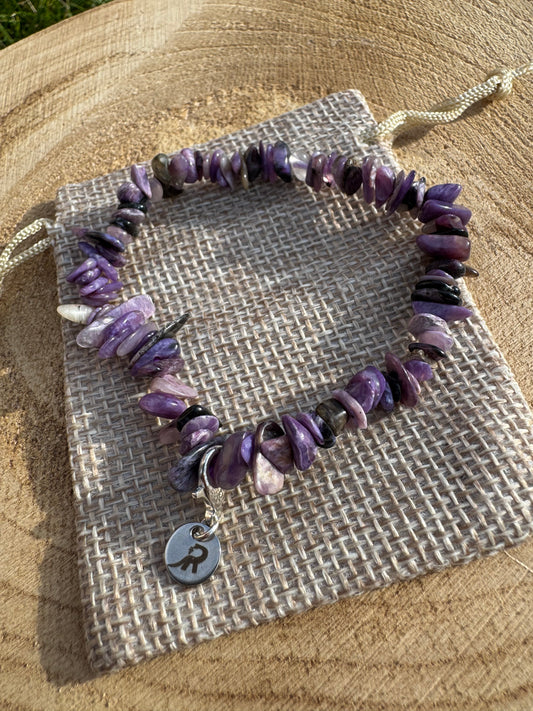 Charoite Chip Bracelet