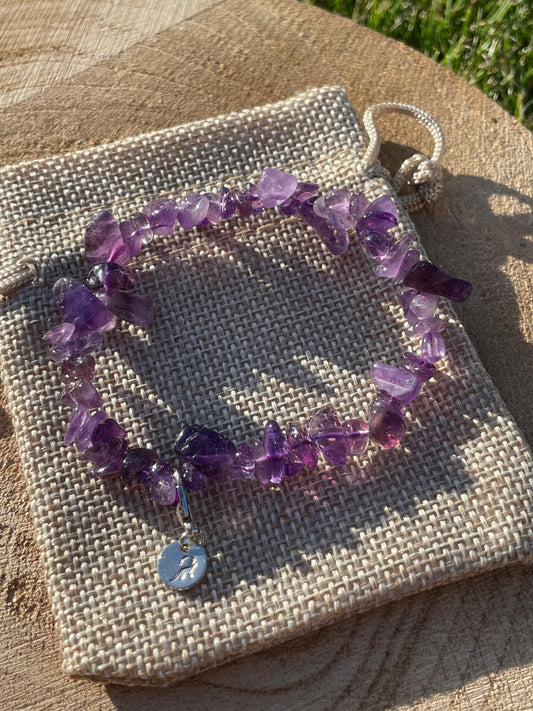 Amethyst Chip Bracelet