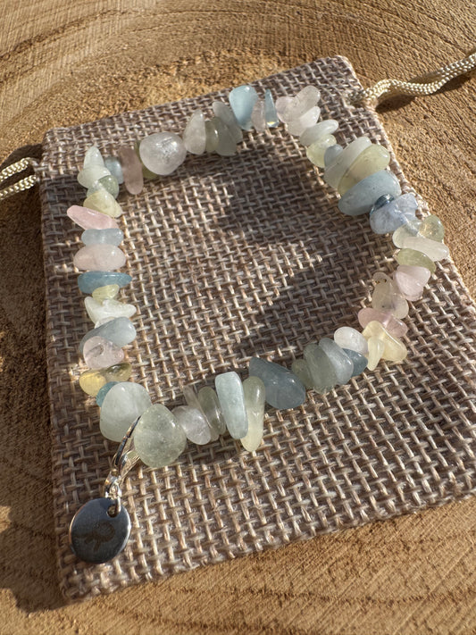 Morganite Chip Bracelet