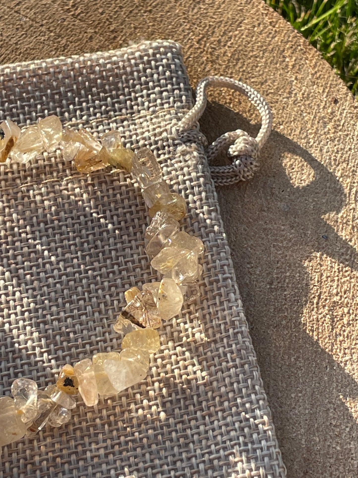 Rutile Quartz Chip Bracelet