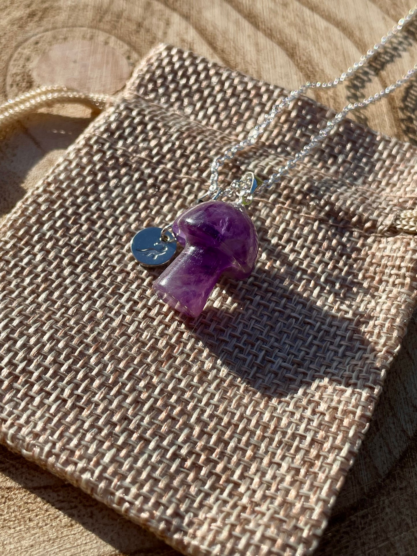 Amethyst Mushroom Necklace