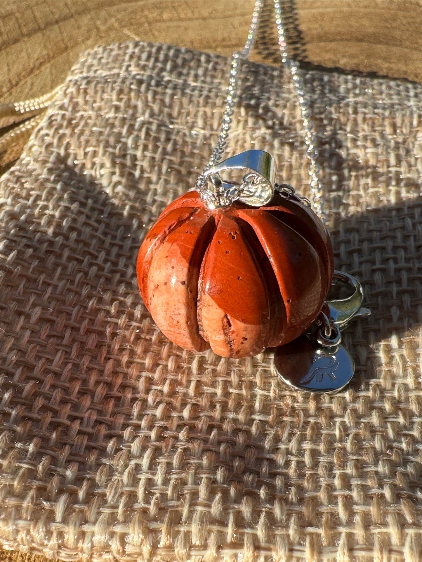 Red Jasper Pumpkin Necklace