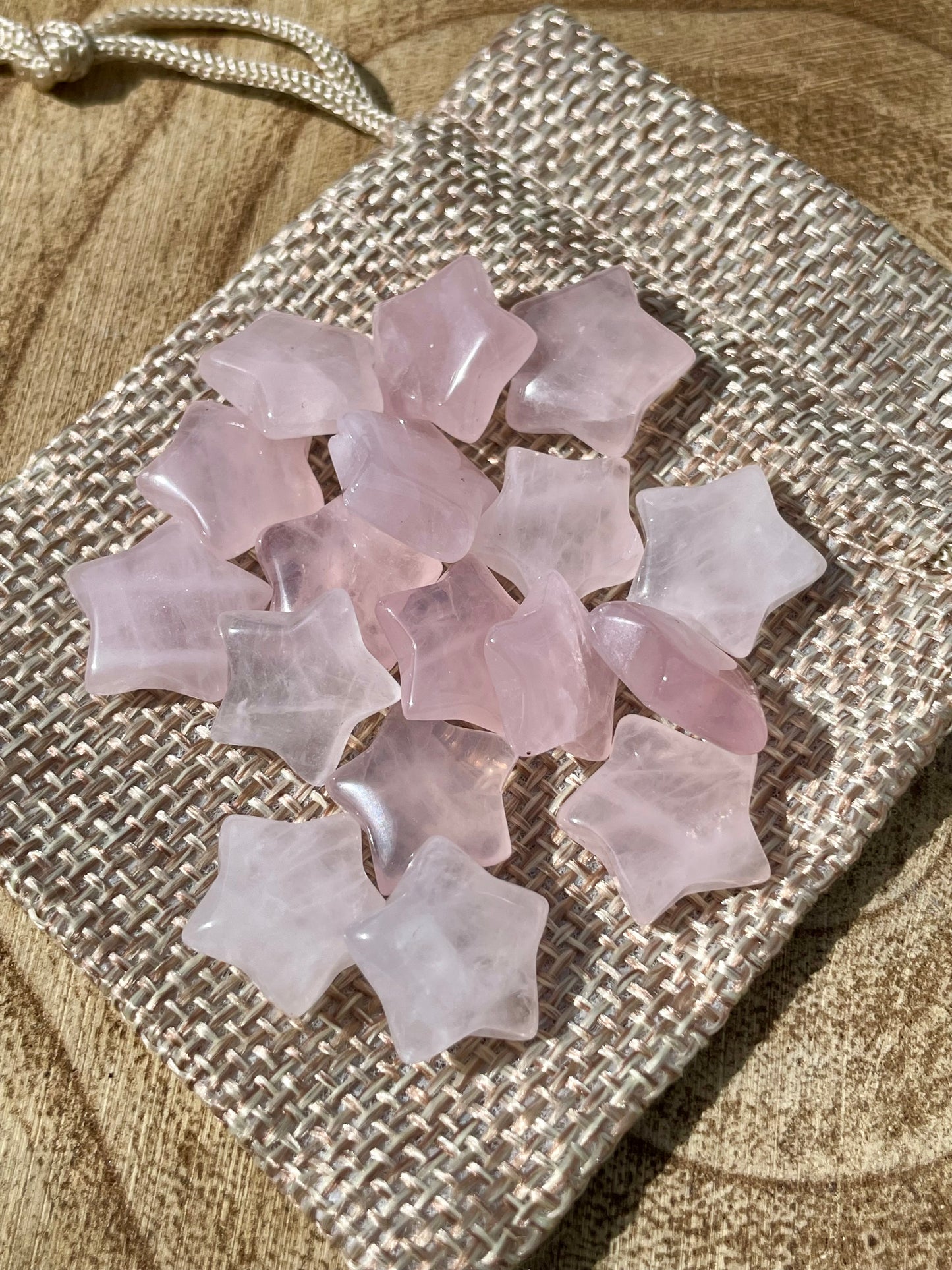 Mini Rose Quartz Star - 15mm