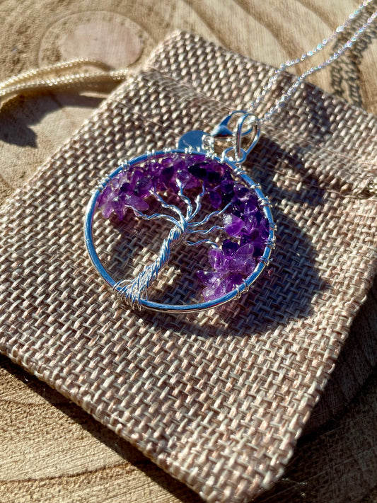 Amethyst Tree Of Life Necklace