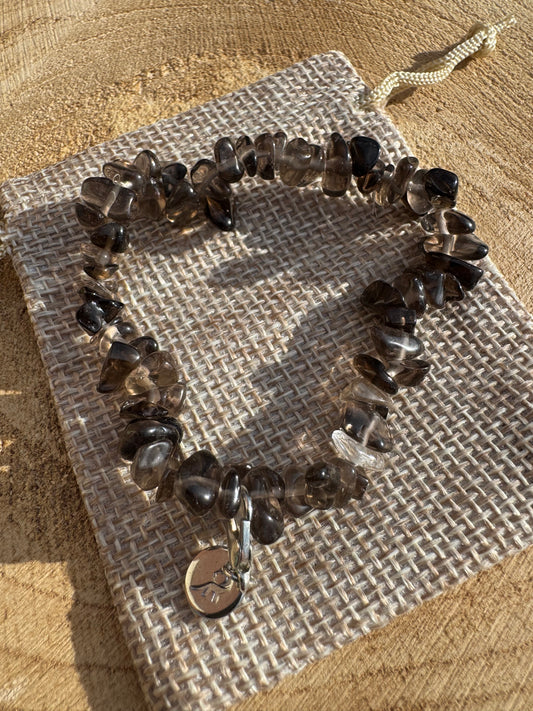 Smokey Quartz Chip Bracelet