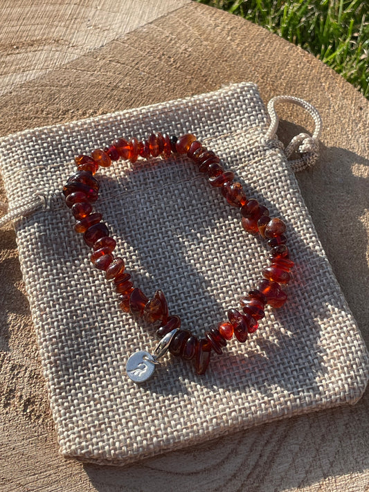 Malaya Garnet Chip Bracelet