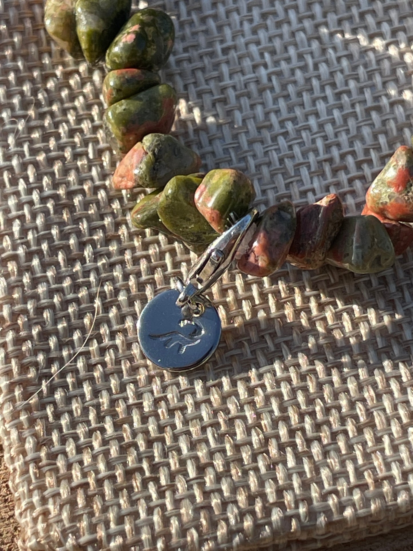 Unakite Chip Bracelet