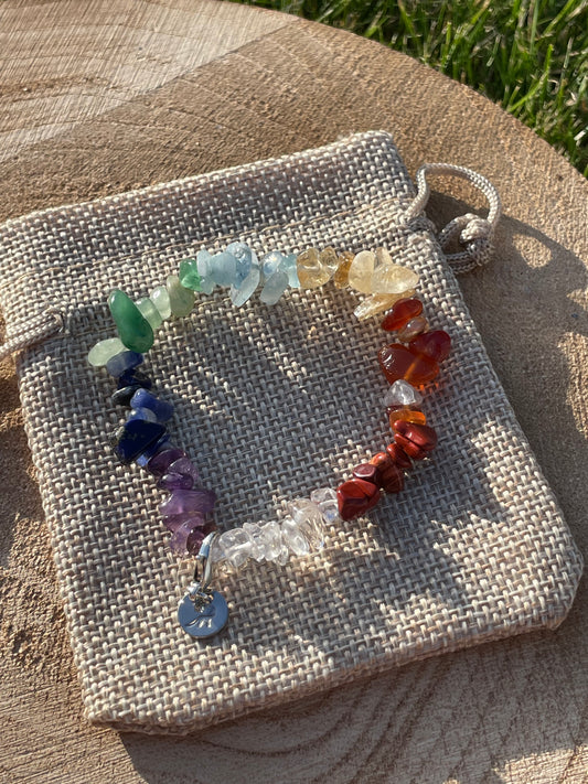 Seven Chakra Chip Bracelet