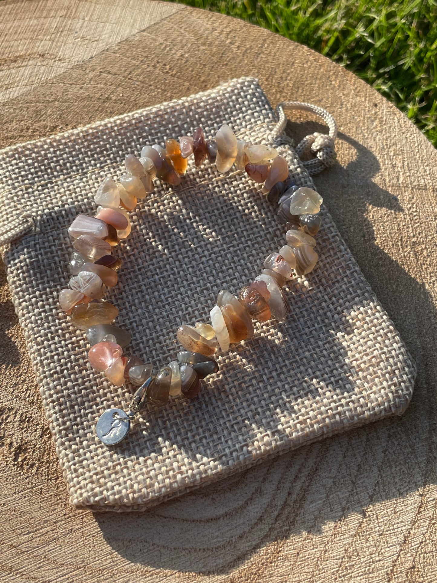 Botswana Agate A Grade Chip Bracelet