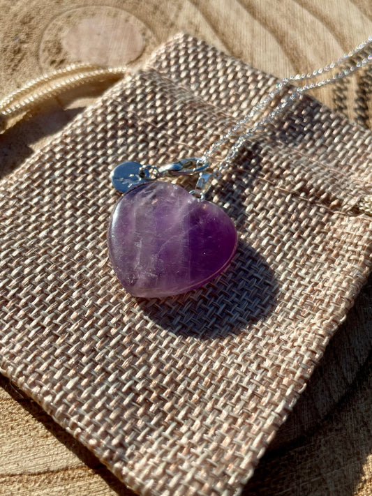 Amethyst Heart Necklace