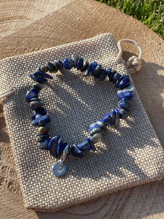 Lapis Chip Bracelet