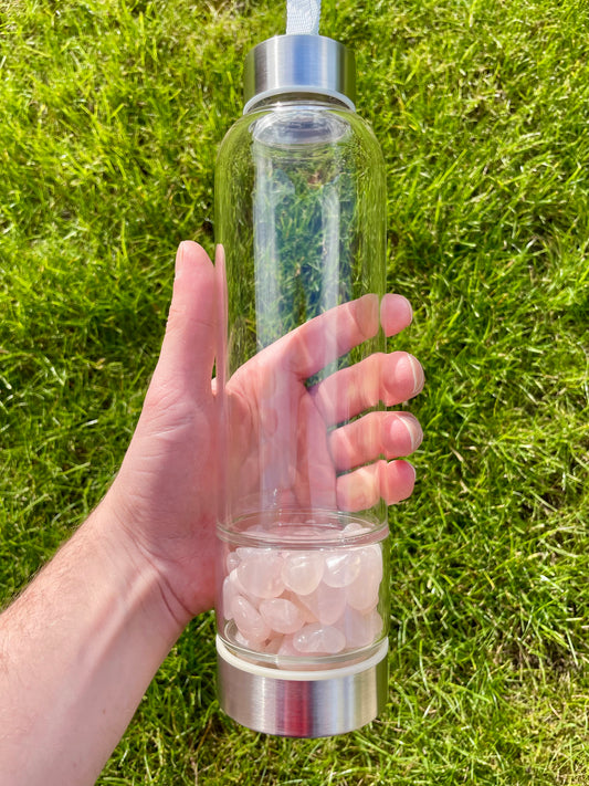 Rose Quartz Water Bottle - 550ml