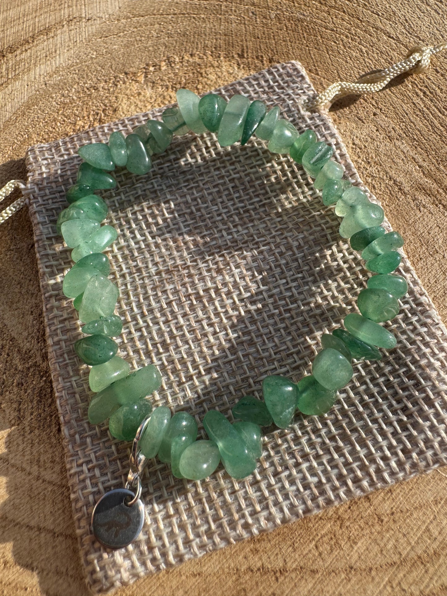 Green Adventurine Chip Bracelet