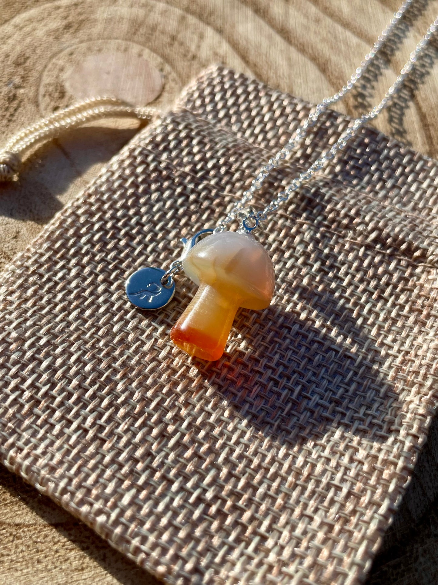 Carnelian Mushroom Necklace