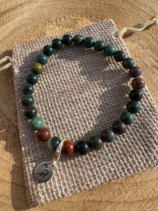 Bloodstone Chip Bracelet