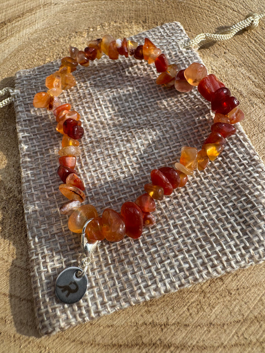 Carnelian Chip Bracelet
