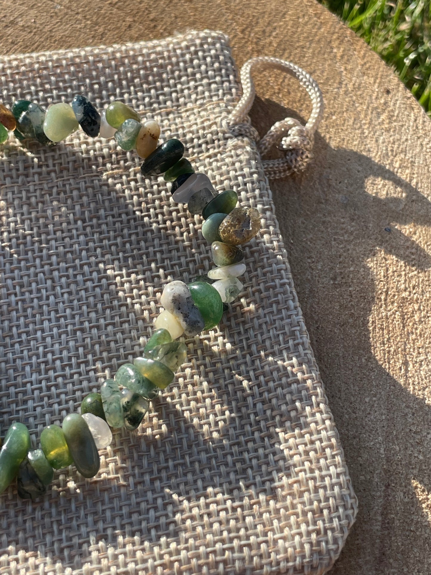 Green moss Chip Bracelet