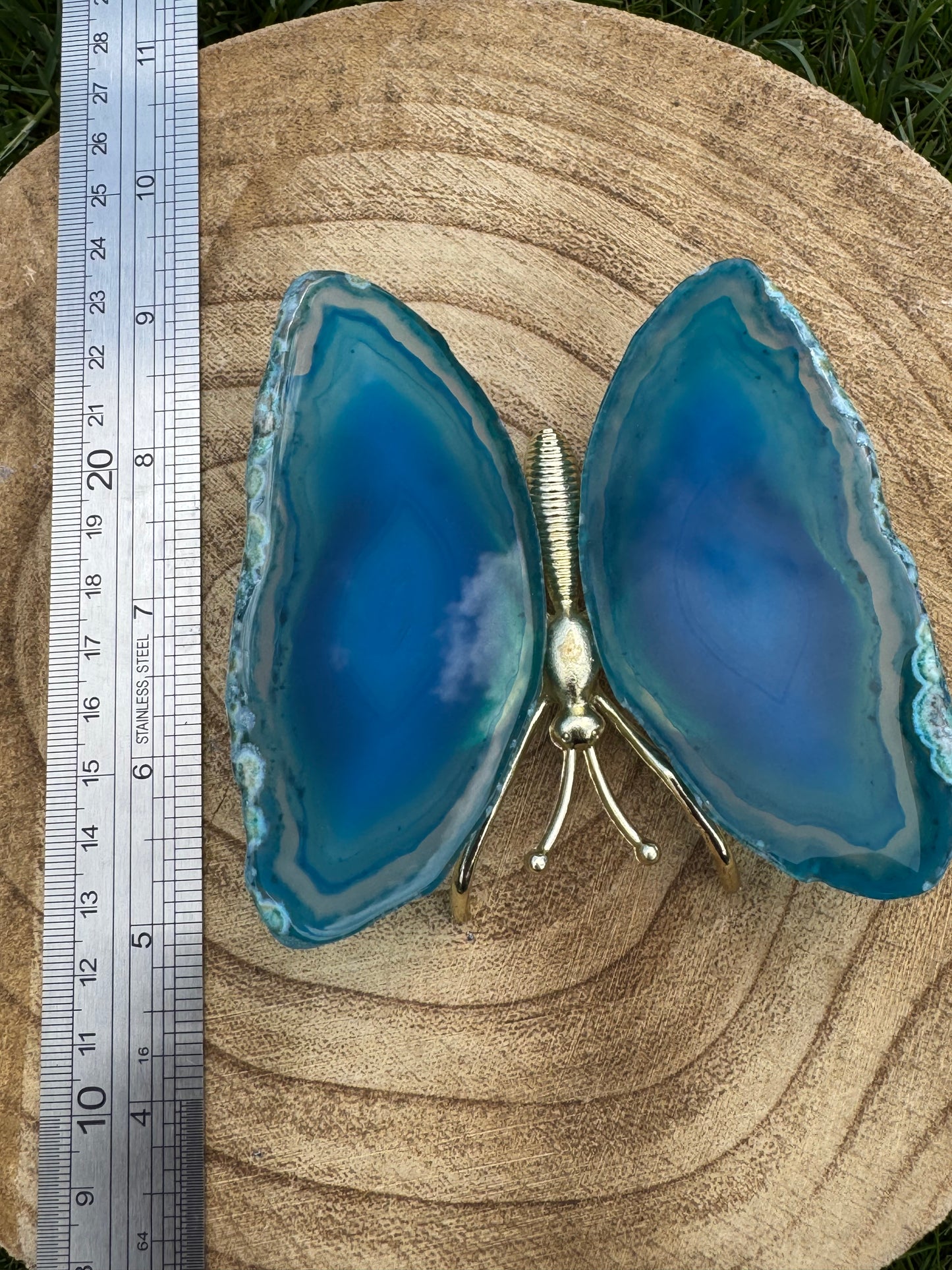 Agate Butterfly Blue