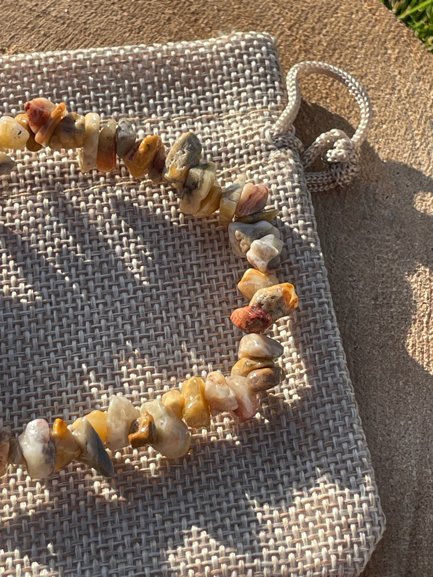 Crazy Lace Agate Chip Bracelet