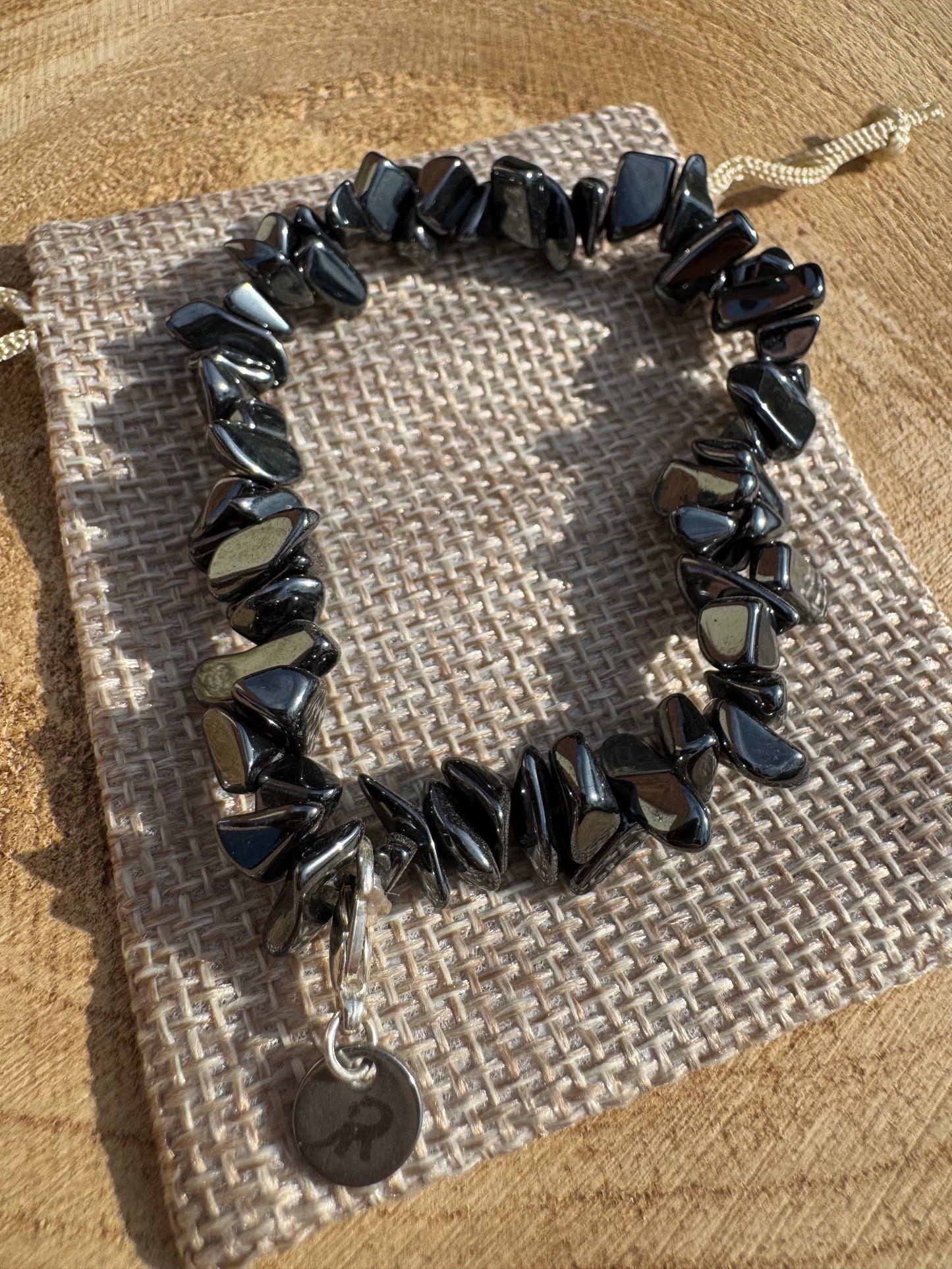 Hematite Chip Bracelet
