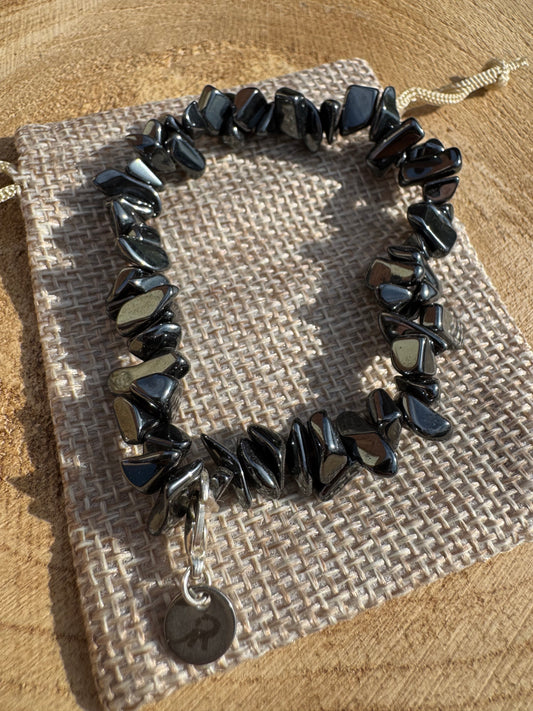 Hematite Chip Bracelet