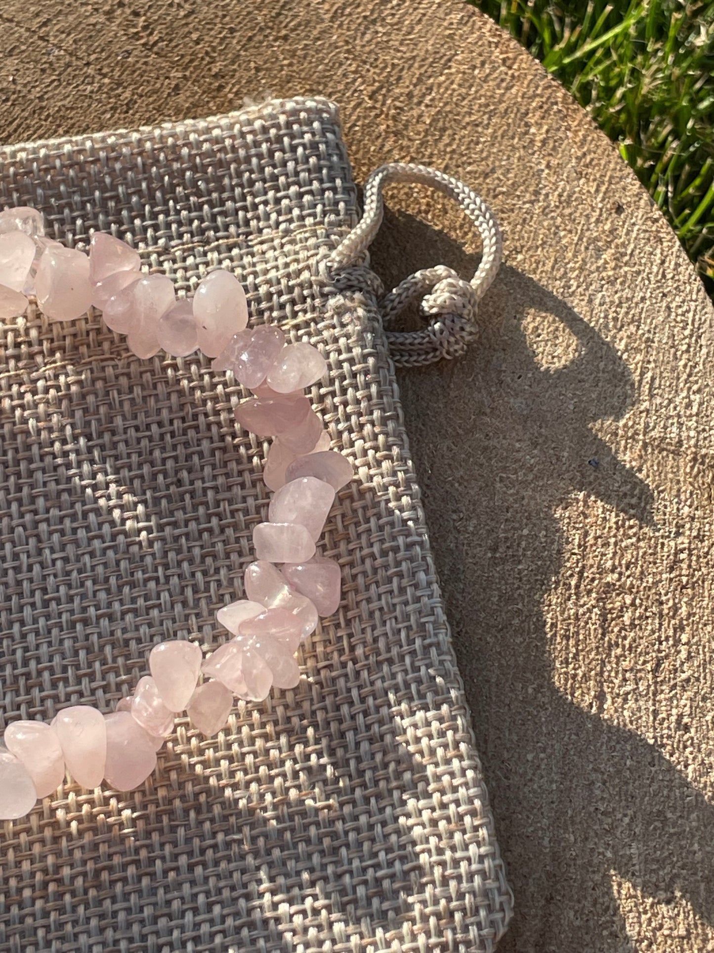 Rose Quartz Chip Bracelet