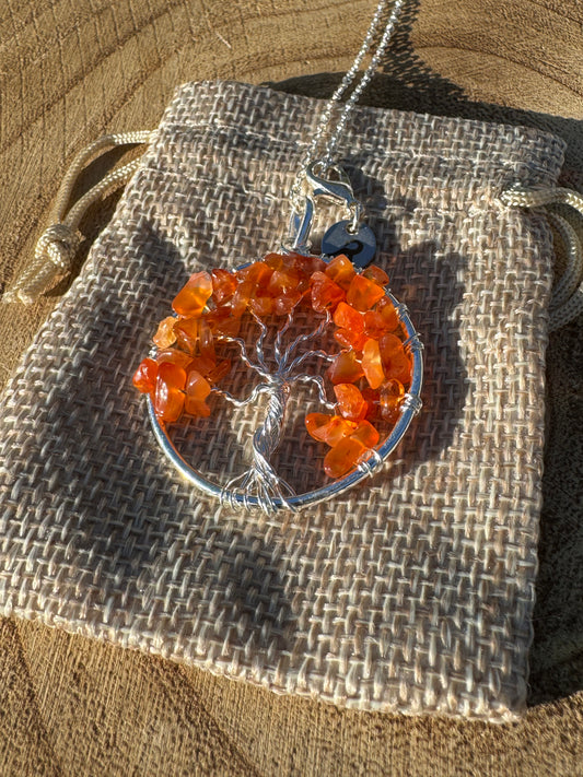 Carnelian Tree Of Life Necklace