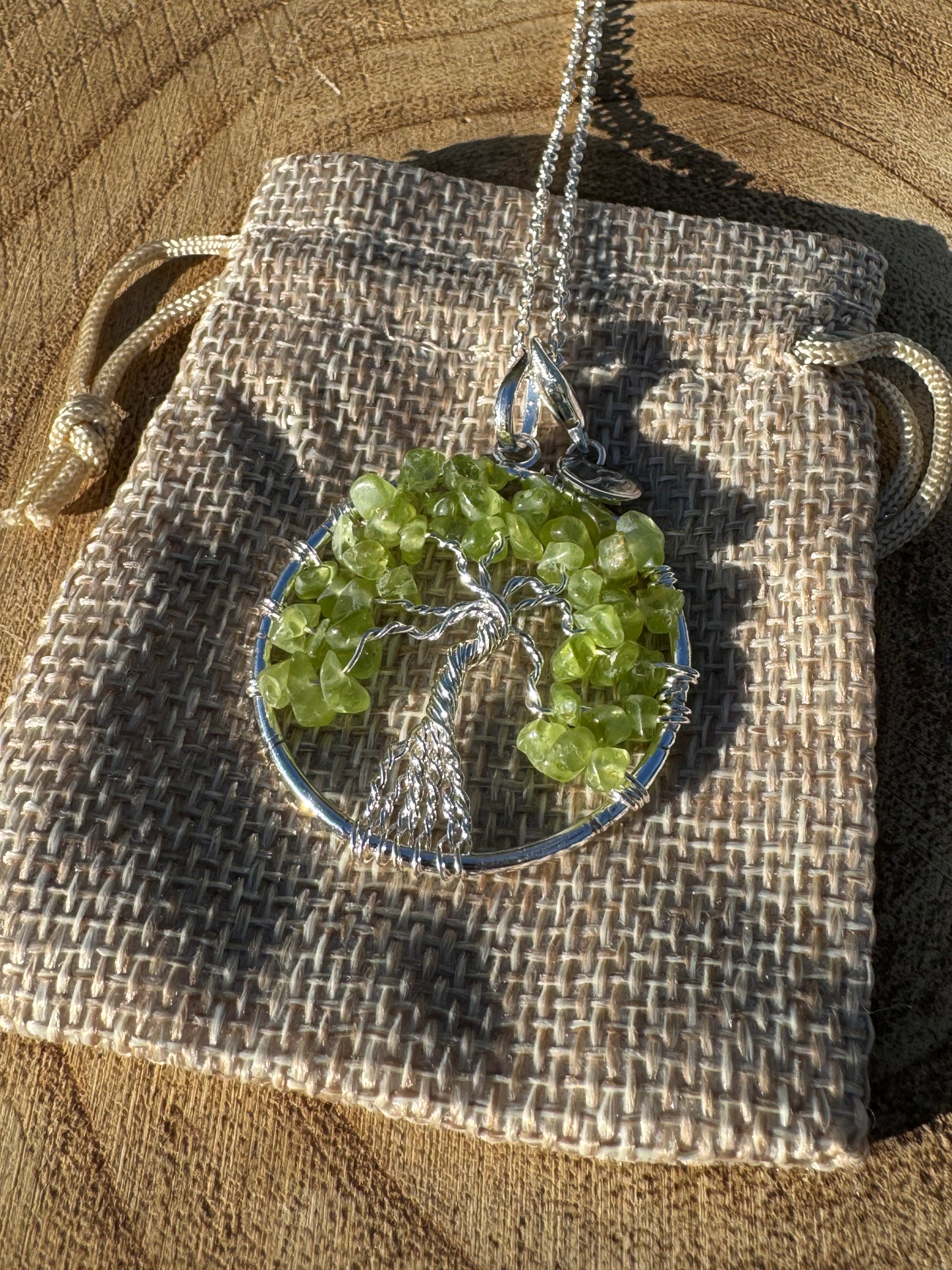 Peridot Tree Of Life Necklace