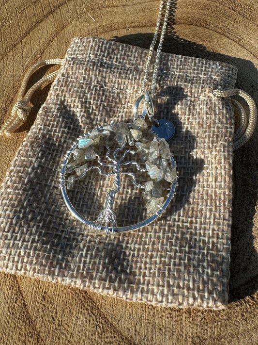 Labradorite Tree Of Life Necklace