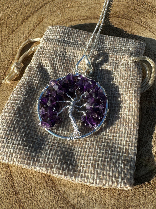 Amethyst Tree Of Life Necklace