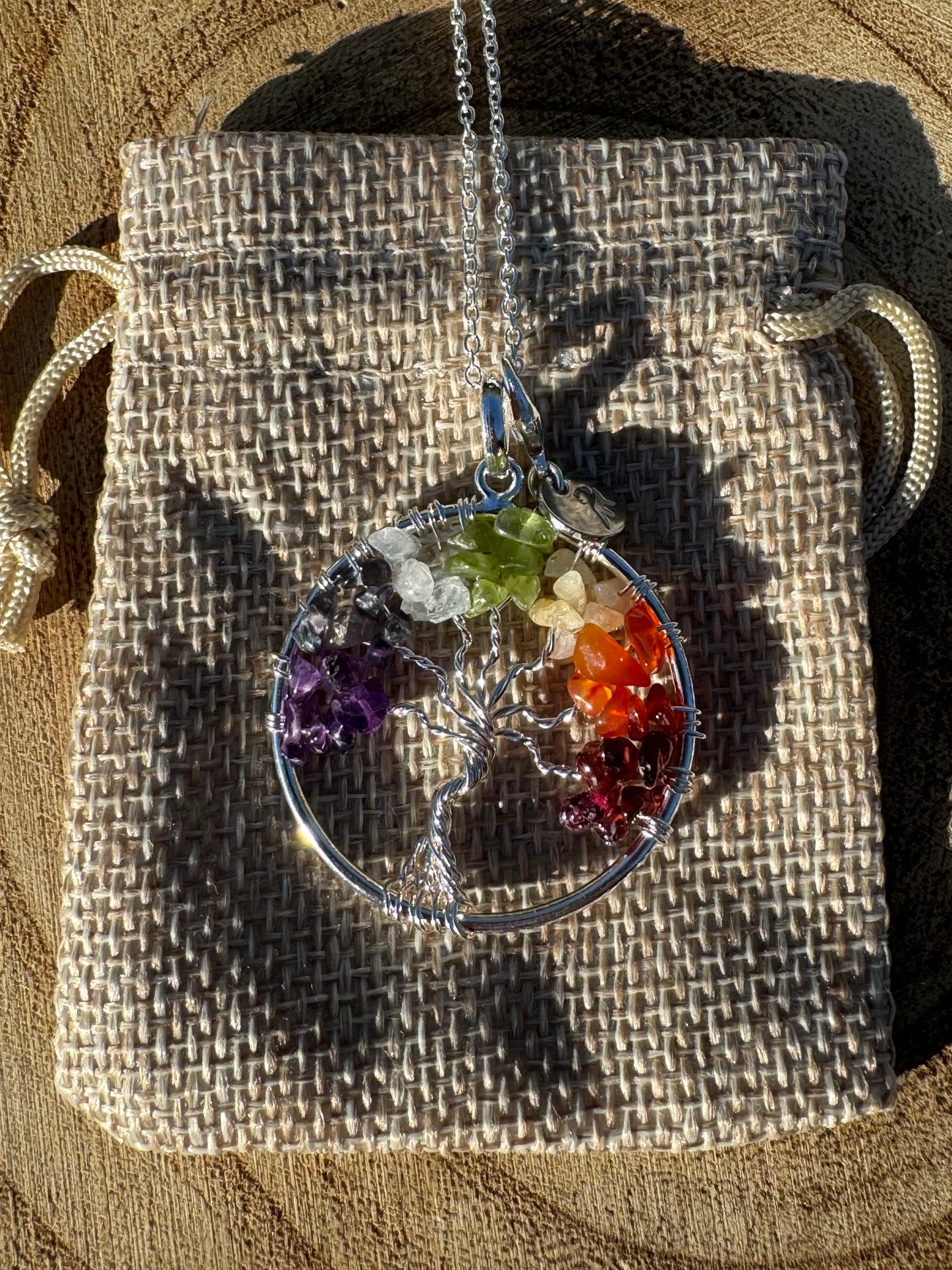 Seven Chakra Tree Of Life Necklace