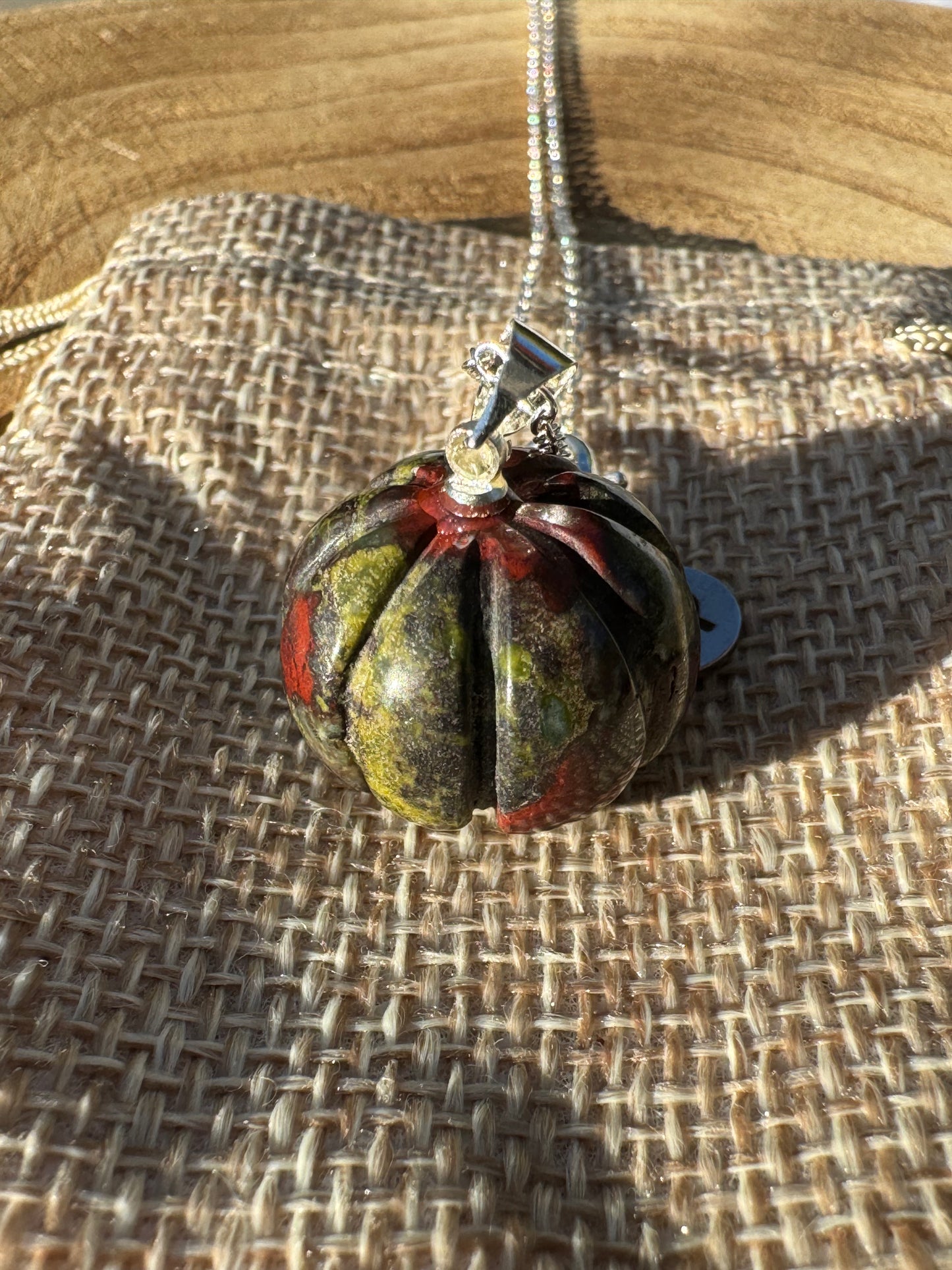 Dragon Stone Pumpkin Necklace