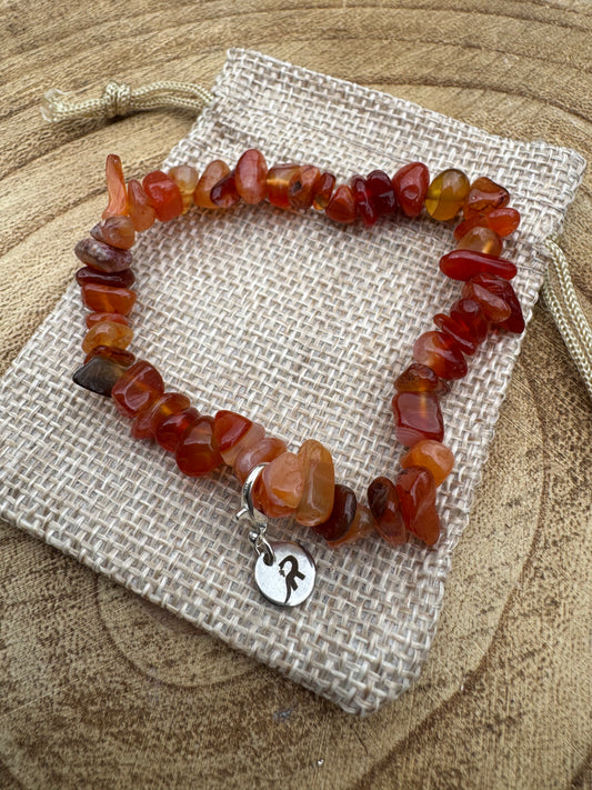 Carnelian Chip Bracelet
