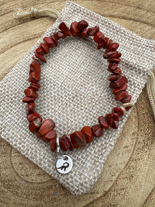 Red Jasper Chip Bracelet